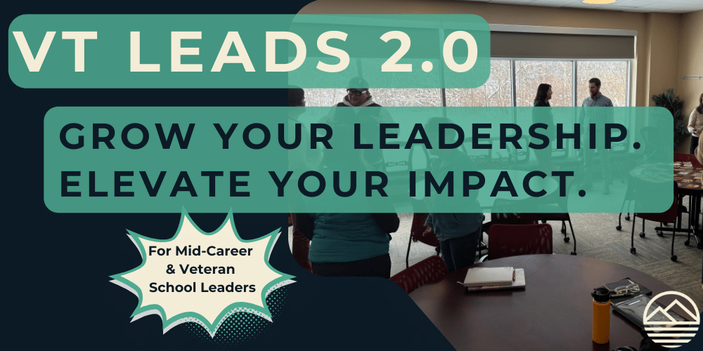 This has the title of the course over an image of adults standing and talking